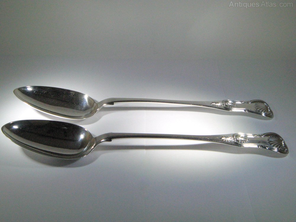 Antique Scottish Solid Silver Serving Spoon William IV Hallmarked Edinburgh 1837