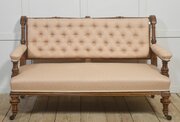19th Century Upholstered Walnut Settee