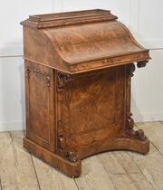 Burr Walnut Pop-Up Davenport Desk