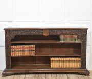 Carved Oak Open Bookcase