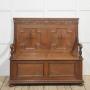 Carved Oak Settle