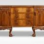 Carved Mahogany Inverted Break Front Sideboard