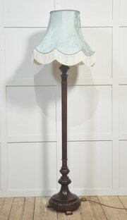 Carved Mahogany Standard Lamp