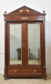 Empire Style Mahogany Two Door Wardrobe