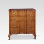 Figured Walnut Serpentine Fronted Chest Of Drawers