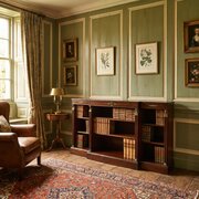 Fine Quality Regency Revival Mahogany Open Bookcas