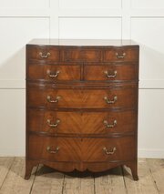 George III Style Mahogany Serpentine Chest Of Drawers