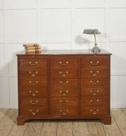 Georgian Style Mahogany Nine-Drawer Filing Cabinet