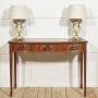 Georgian Style Mahogany Three-Drawer Console Table