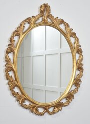 Giltwood Oval Wall Mirror