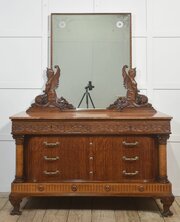Impressive 19th-Century Mahogany Dressing Chest