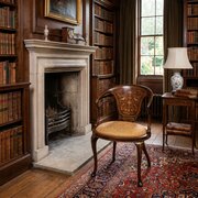 Inlaid Mahogany Tub Armchair
