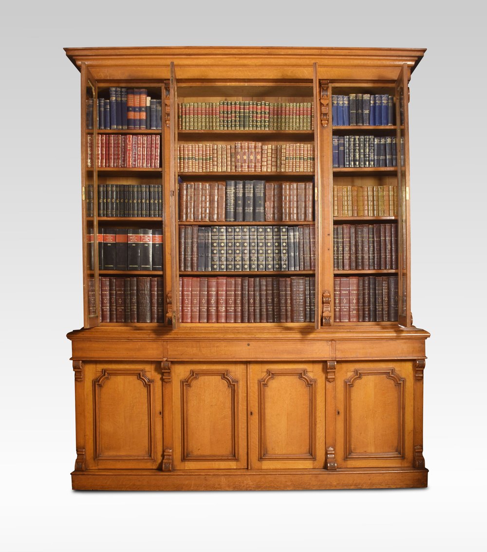 Large Oak Four Door Bookcase Antiques Atlas