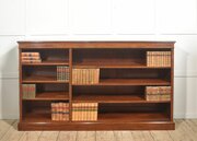 Late 19th Century Inlaid Mahogany Open Bookcase