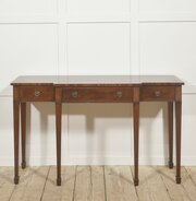  Mahogany Breakfront Three-Drawer Side Table