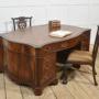 Mahogany Serpentine Partner’s Desk