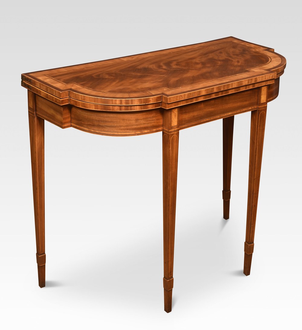 Mahogany Inlaid Card Table Antiques Atlas