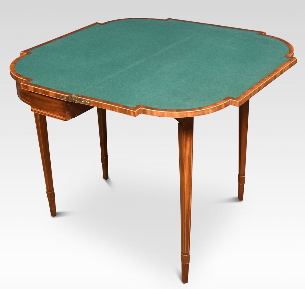 Mahogany Inlaid Card Table Antiques Atlas