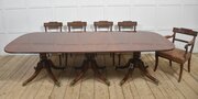 Mahogany Triple Pedestal Dining Table