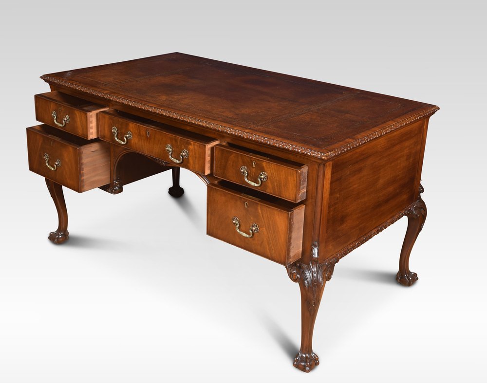 Mahogany Writing Desk Of Chippendale Design Antiques Atlas