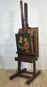 Monumental Fully Adjustable Oak Artist’s Studio Easel