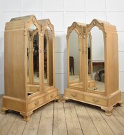 Near Pair Of Walnut Wardrobes