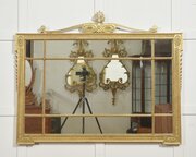 Neoclassical Adam Style Giltwood Panelled Overmantel