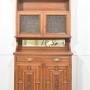 Oak Cabinet with Leaded Glass Doors