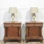 Pair of Carved Mahogany Bedside Cabinets