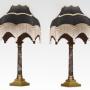 Pair of Corinthian column table lamps
