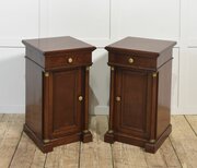 Pair Of Empire Style Mahogany Bedside Cabinets
