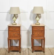 Pair Of French Satinwood Bedside Cabinets