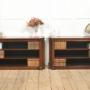 Pair of Low Mahogany Open Bookcases