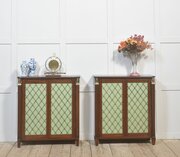 Pair Of Regency-Style Mahogany Cabinets With Brass
