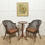 Pair of Regency-Style Mahogany Cane-Back Armchairs