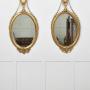 Pair Of Large Oval Wall Mirrors