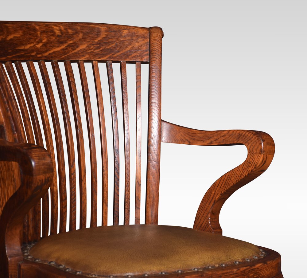 Pair Of Oak Desk Chairs Antiques Atlas