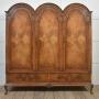 Queen Anne–Style Walnut Triple Wardrobe