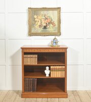 Satinwood Open Bookcase With Inlaid Frieze