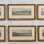 Set of Six Framed Coloured Prints Of Views of the river 