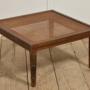 Square Mahogany Table or Stool with Caned Top
