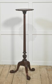 Tall Mahogany Tripod Wine Table / Plant Stand