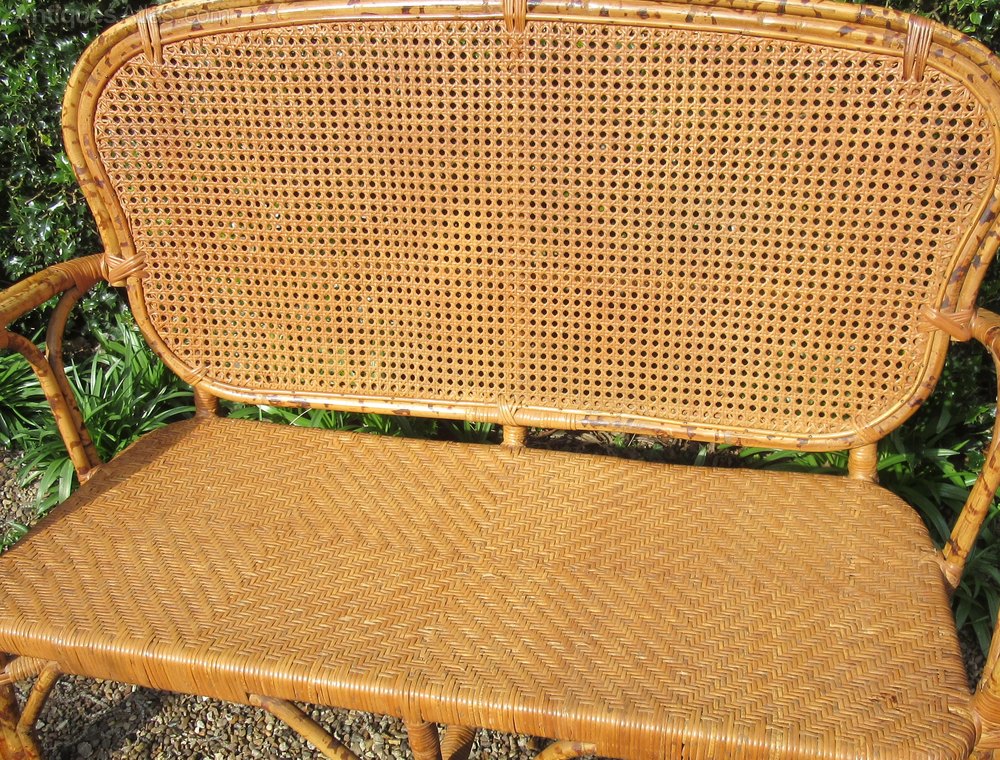 Edwardian Bamboo Conservatory Settee C1910 Antiques Atlas