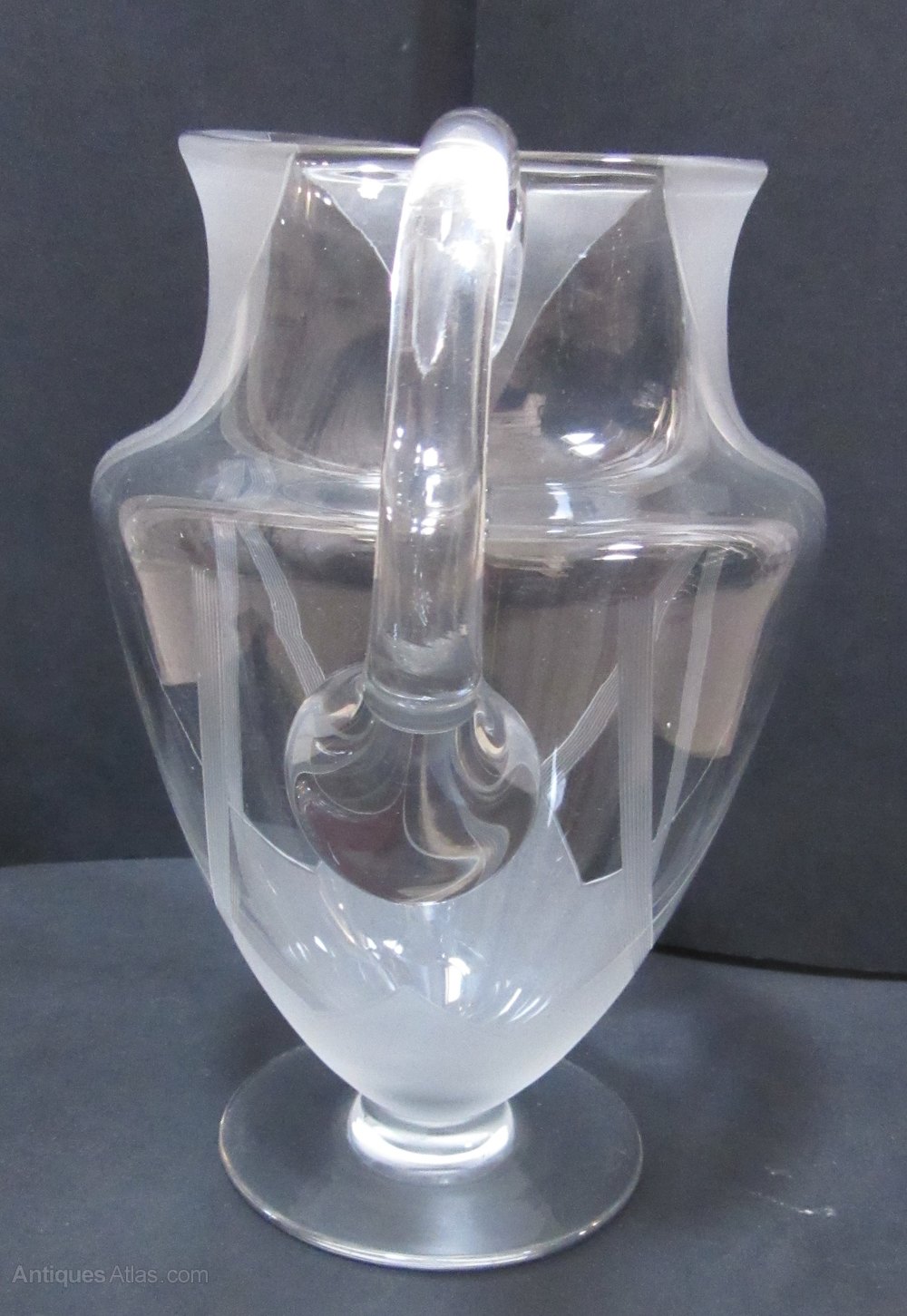 Antiques Atlas Edwardian Cut & Etched Glass Water Jug
