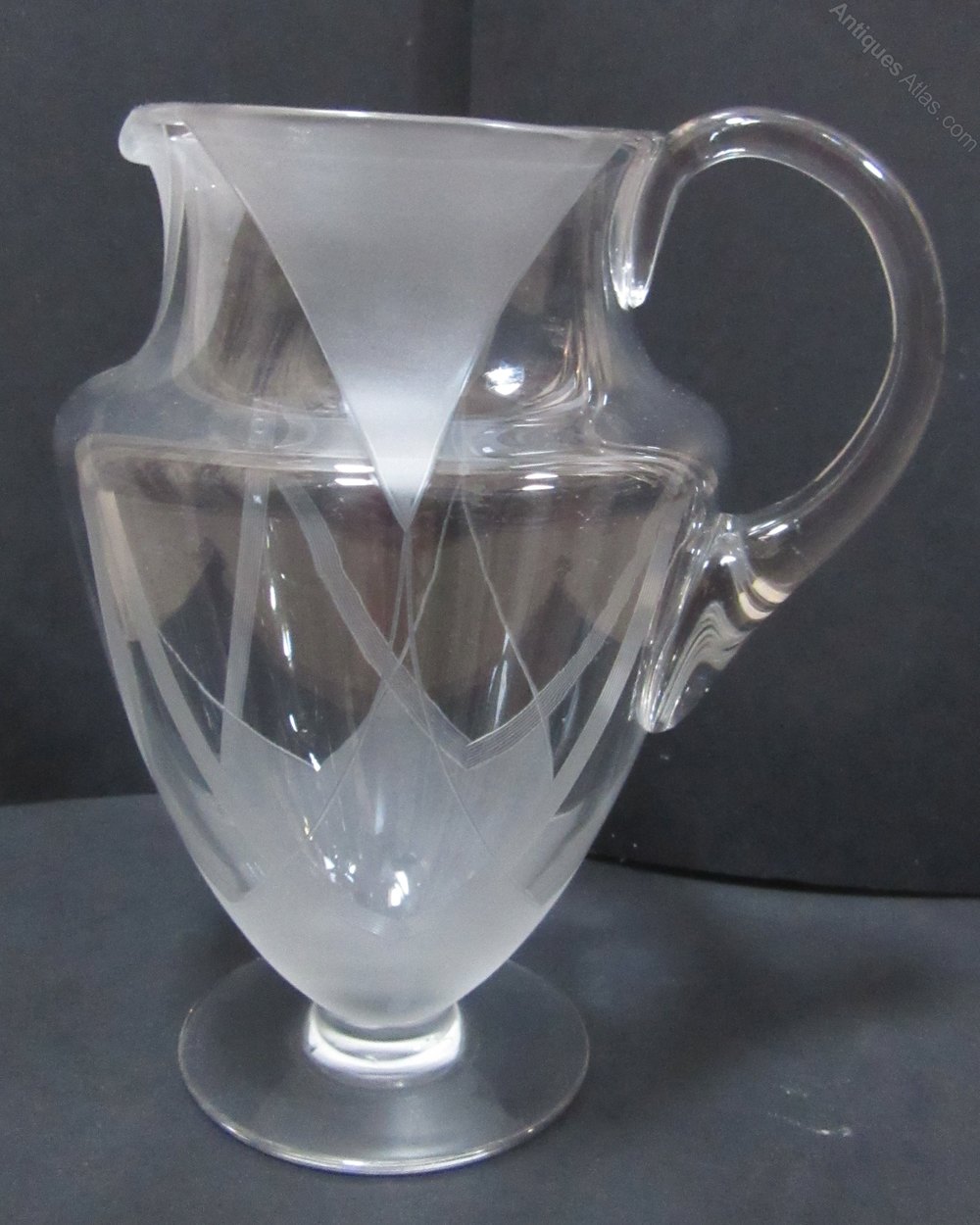Antiques Atlas Edwardian Cut & Etched Glass Water Jug