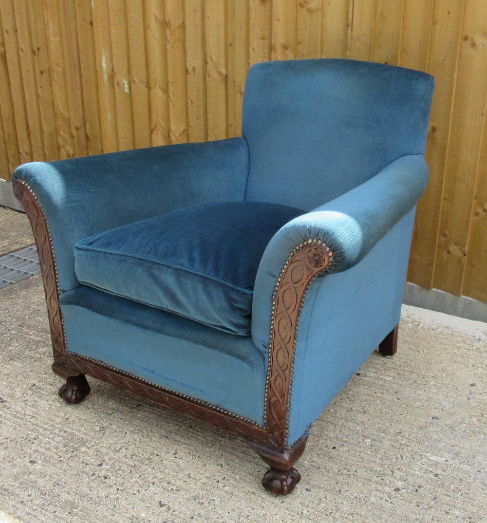 Edwardian Mahogany Club Chair C1910 Antiques Atlas