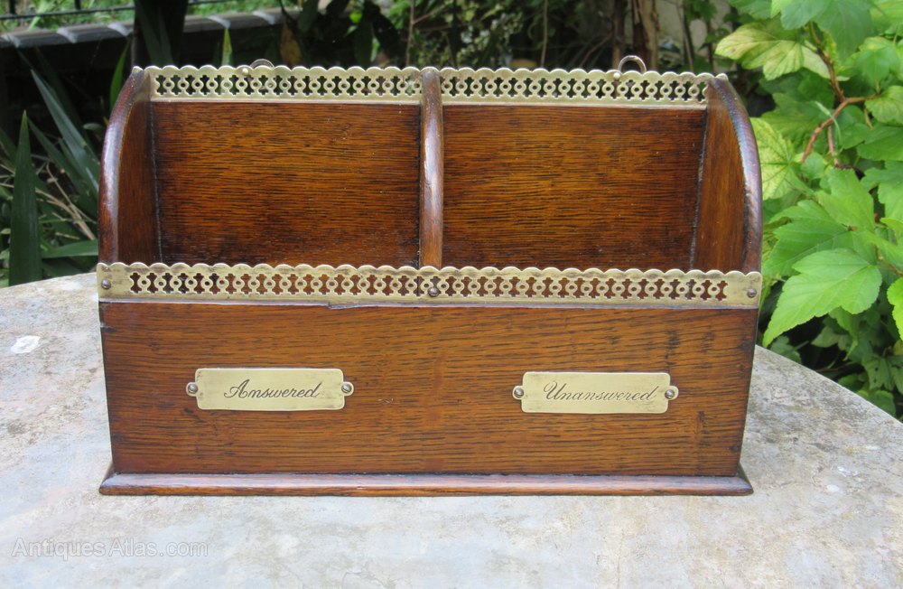 Antiques Atlas Edwardian Oak Correspondence Box C1910