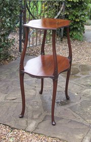 Fine Mahogany Serpentine Lamp Table C1910