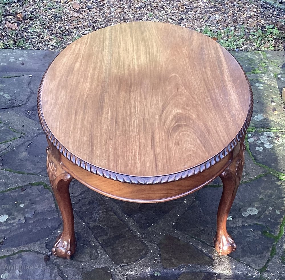 Good Oval Mahogany Ball And Claw Coffee Table Antiques Atlas