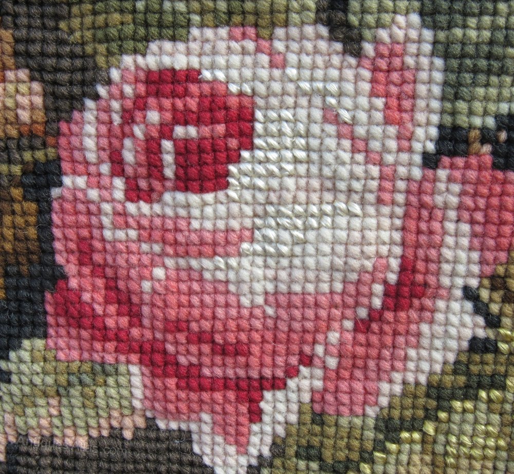 Antiques Atlas Large Victorian Needlework Tapestry Panel